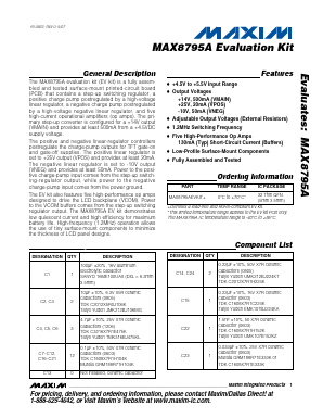 MAX8795AEVKIT+ Datasheet PDF Maxim Integrated