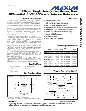 MAX1279A Datasheet PDF Maxim Integrated