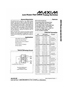 IH5143C Datasheet PDF Maxim Integrated