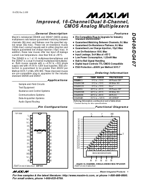 DG406DWI Datasheet PDF Maxim Integrated