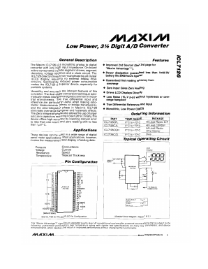ICL7126 Datasheet PDF Maxim Integrated