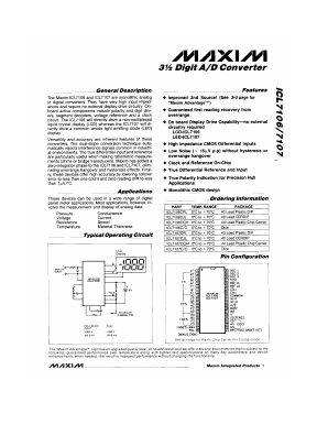 ICL7106C/D Datasheet PDF Maxim Integrated