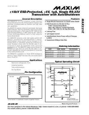 MAX221E Datasheet PDF Maxim Integrated