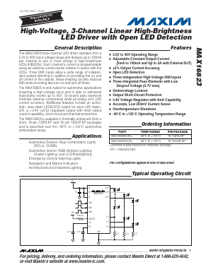 MAX16823 Datasheet PDF Maxim Integrated