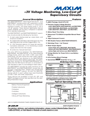 MAX706SMJA Datasheet PDF Maxim Integrated