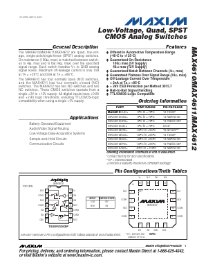 MAX4611AUD Datasheet PDF Maxim Integrated