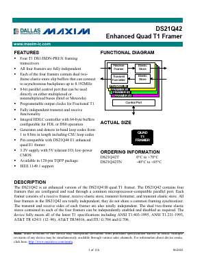 DS21Q42 Datasheet PDF Maxim Integrated