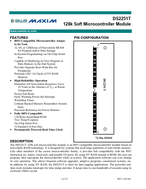 DS2251T Datasheet PDF Maxim Integrated