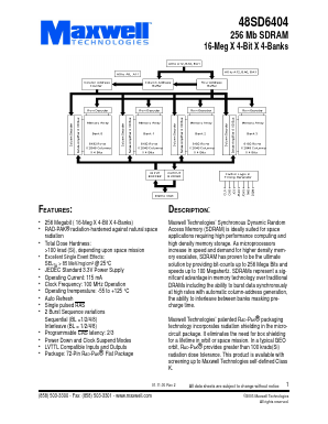 48SD6404 Datasheet PDF MAXWELL TECHNOLOGIES