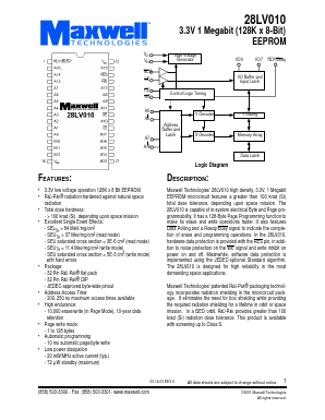 28LV010RT4FE25 Datasheet PDF MAXWELL TECHNOLOGIES