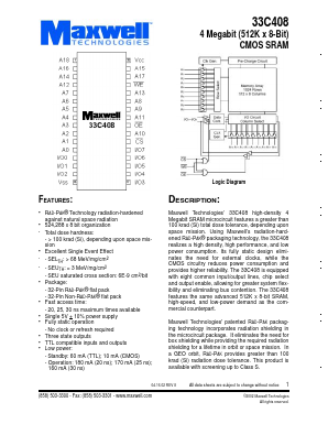 33C408RPFB-25 Datasheet PDF MAXWELL TECHNOLOGIES