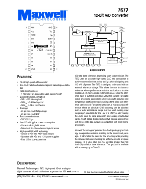 7672RPDE-05 Datasheet PDF MAXWELL TECHNOLOGIES