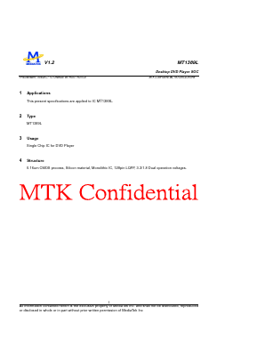 MT1389L Datasheet PDF MediaTek Inc