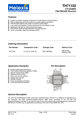 TH71102 Datasheet PDF Melexis Microelectronic Systems 