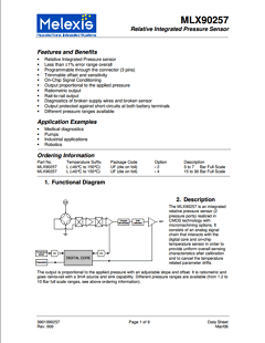 MLX90257 Datasheet PDF Melexis Microelectronic Systems 