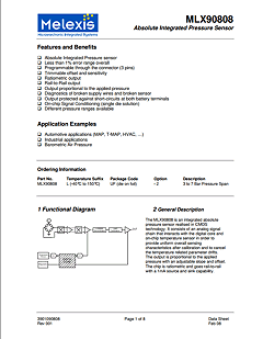 MLX90808LUF-2 Datasheet PDF Melexis Microelectronic Systems 