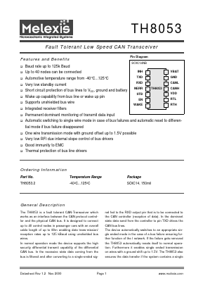 TH8052.2 Datasheet PDF Melexis Microelectronic Systems 