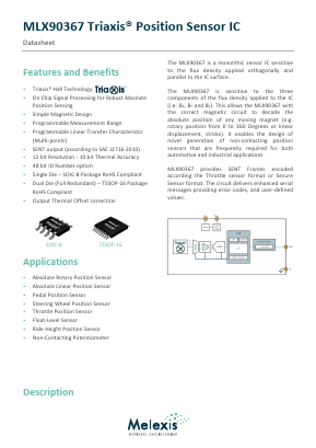 MLX90367 Datasheet PDF Melexis Microelectronic Systems 