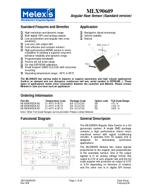 MLX90609 Datasheet PDF Melexis Microelectronic Systems 