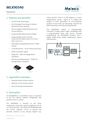 MLX90340 Datasheet PDF Melexis Microelectronic Systems 