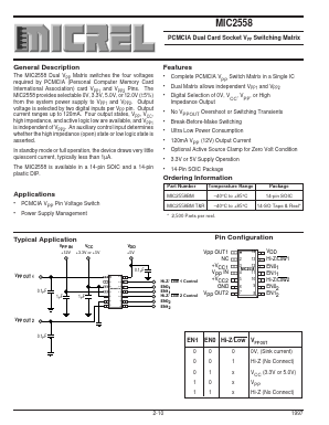 MIC2558BMT Datasheet PDF Micrel
