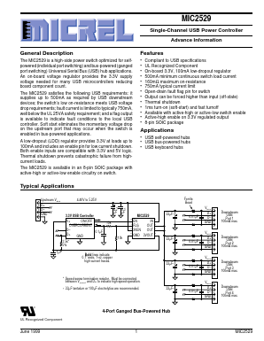 MIC2529 Datasheet PDF Micrel