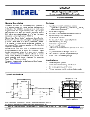 MIC26601 Datasheet PDF Micrel