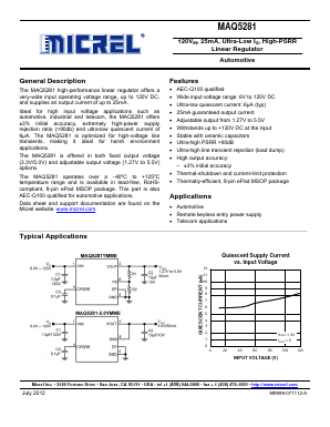 MAQ5281YMME Datasheet PDF Micrel