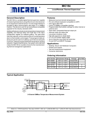 MIC184 Datasheet PDF Micrel