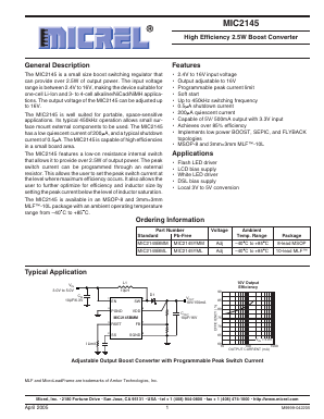 MIC2145 Datasheet PDF Micrel