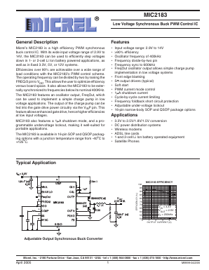MIC2183BM Datasheet PDF Micrel