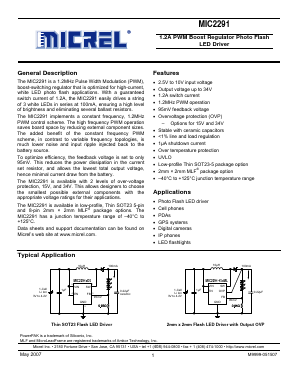 MIC2291-15BML Datasheet PDF Micrel