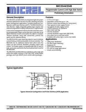MIC2544-2BMM Datasheet PDF Micrel