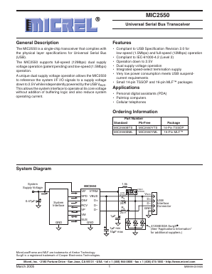 MIC2550YML Datasheet PDF Micrel