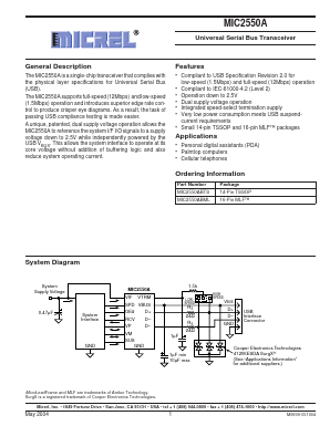 MIC2550A Datasheet PDF Micrel