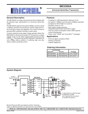 MIC2550AYML Datasheet PDF Micrel