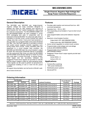 MIC2595R-2BM Datasheet PDF Micrel
