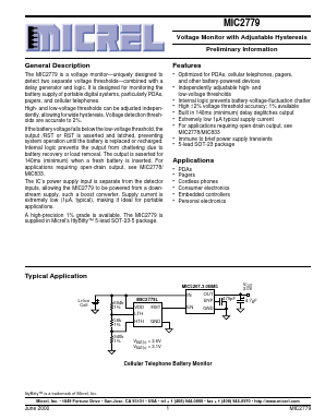 MIC2779H-1BM5 Datasheet PDF Micrel