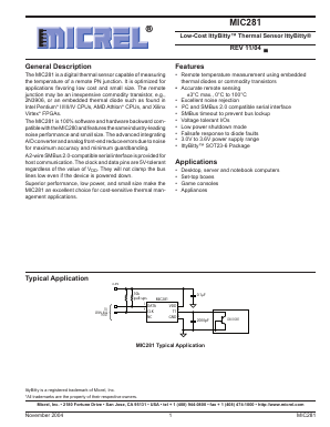 MIC281-2YM6 Datasheet PDF Micrel