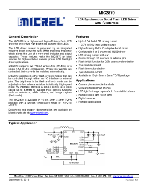 MIC2870YFT Datasheet PDF Micrel