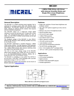 MIC3291-25YD6 Datasheet PDF Micrel