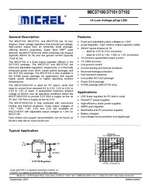 MIC37100 Datasheet PDF Micrel