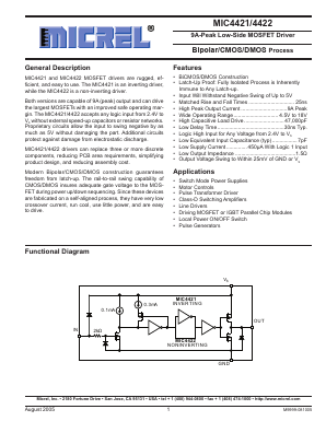 MIC4421 Datasheet PDF Micrel