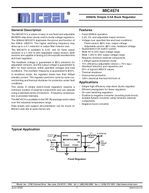MIC4574-3.3YN Datasheet PDF Micrel