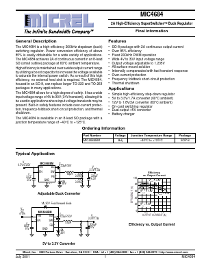 MIC4684 Datasheet PDF Micrel