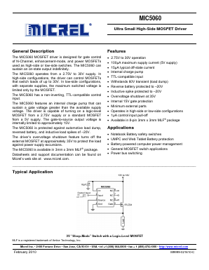 MIC5060 Datasheet PDF Micrel