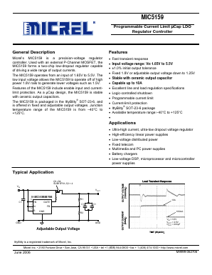 MIC5159 Datasheet PDF Micrel