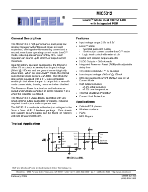 MIC5312 Datasheet PDF Micrel