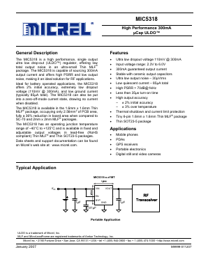 MIC5318YD5 Datasheet PDF Micrel