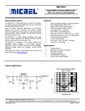 MIC5323YMT Datasheet PDF Micrel